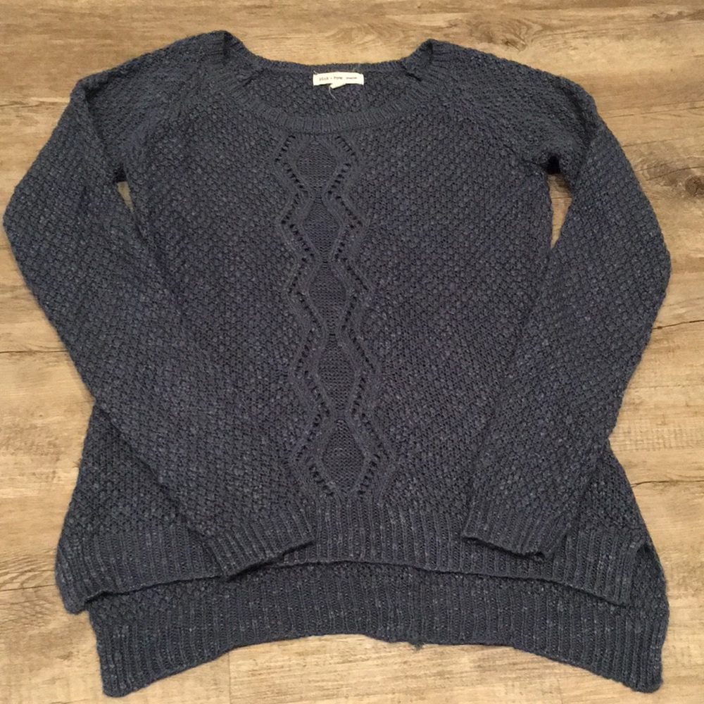 5/$25 Button Detail Cable Knit Sweater